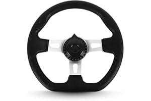ORETG45 Volante de kart, volante de kart todoterreno, volante de kart de ATV, vehículo de espuma de poliuretano de 3 radios para ATV, Go Kart se adapta a motores de 150 cc-250 cc