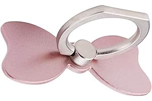 MuStone Soporte de anillo para teléfono móvil, forma de mariposa, soporte de anillo de soporte para teléfono móvil, rotación de 360 grados, soporte de metal para todos los phones, iPhone, Samsung
