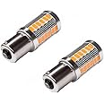 ShuoHui 2x BAU15S PY21W Amber Yellow 33 SMD LED 5630 Bulbs Turn Signal Lights Reverse Signal Bulb 12V