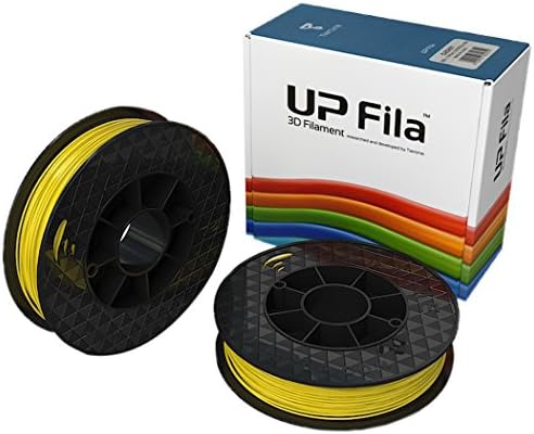 UP Fila Premium ABS 3D Printer Filament, Low Odor, Consistent 1.75mm Diameter,1KG (500g×2 Spools), Yellow