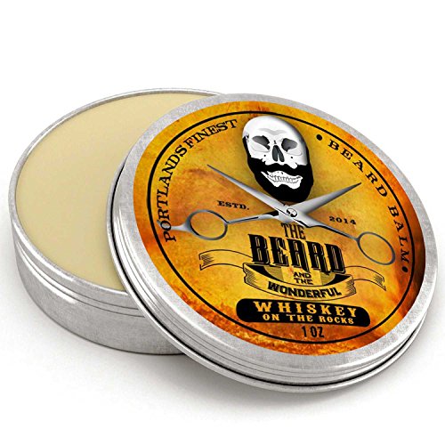 Whiskey on The Rocks Beard Balm for Men (30ml Tin) Premium Leave-in Beard Taming Conditioner & Softener. All Natural Organic Ingredients. Stop Beard Itch & Flaking Encourage Growth