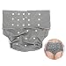 Produktbild Wiederverwendbare Adult Windel, Polyester-Tuch Breathable Leakfree Pocket Windel waschbar Cover Windel Tuch für Inkontinenz-Pflege mit verstellbaren 3 Reihen von Snaps(Grau)