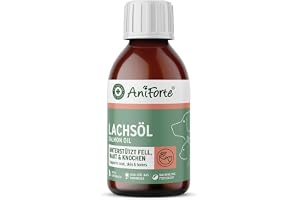 AniForte Laxolja för katter och hundar 100 ml – naturlig fiskolja från Norge, rik på Omega 3, nyfylld i Tyskland, tillägg för