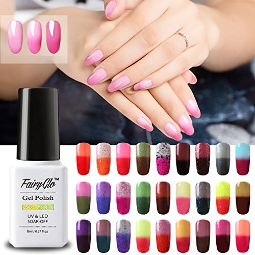 UV nagellack set FairyGlo Thermo Gellack Nagelgel Nail Gel Polish Pure Farbe (1 x Stück) - 2