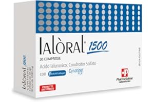 P PHARMASUISSE LABORATORIES Ialoral® 1500 Integratore Alimentare per il benessere delle Articolazioni - a base di BioCell Collagen® ad elevato contenuto di Acido Ialuronico, Condroitin Solfato, Manganese (30 compresse)