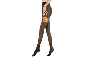 HANERDUN Medias Térmicas Mujer Transparentes Forro Polar Leotardos Cintura Alta Leggings Pantimedias Color Piel