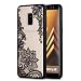 Produktbild Samsung Galaxy A8 2018 Hülle, Carols Geprägte Spitze Blume Samsung Galaxy A8 2018 Handyhülle , Samsung Galaxy A8 2018 Schutzhülle ,TPU Silikon Hülle / Case / Cover / Handytasche für Samsung Galaxy A8 2018 ,Ultra Slim Transparent/Schützend/Weich/Ultra Hybrid/Schock Absorption/Kratzfest Backcover Handyhülle TPU Case für für Samsung Galaxy A8 2018 - Schwarze diagonale Blume