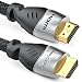 Produktbild deleyCON 1m HDMI Kabel mit Nylonummantelung und Metallstecker - HDMI 2.0/1.4 kompatibel - UHD 4K HDR 3D 1080p 2160p - High Speed mit Ethernet