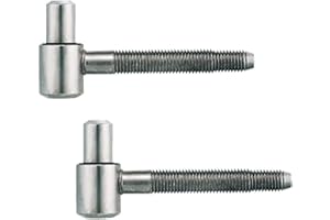 JUVA Türbänder Zimmertüren Einbohrbänder 16 mm Band-Unterteil für Holz-Türstöcke | Scharnier Gr. ø 16 mm | Stahl verzinkt | Renovierband zum Eindrehen | 2 Stück - Türscharnier für Innentüren - Torband