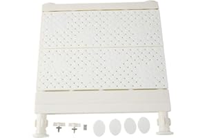 WIFEHELPER Armario Extensible para Armarios Organizador Estante de Almacenamiento Ajustable Servicio Pesado Divisor de Espacio para Bbaño Cocina Armario(53cm-90cm-Blanco)