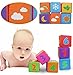 PARKFIELD Soft Cloth Building Blocks Educational Toys Rattles 6pcs Set and 11pcs Set Christmas Gift New Year's Gift for Child (6pcs Set)