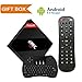 Produktbild SINUK Android 7.1 TV BOX Amlogic S912 Octa-Core Cortex A53 2.0GHz 64bit CPU 4K 2GB RAM+16GB EMMC ROM mit Wireless Keyboard,unterstützt LAN 100M und WLAN 802.11 a/b/g/n, WiFi 2.4G