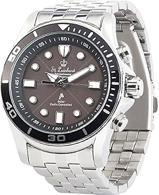 St. Leonhard NC7376-944 – Montre bracelet pour homme, bracelet en acier inoxydable couleur argenté