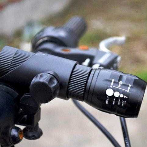 LED Fahrrad Lampe Vorne Abnehmbar Mit Standlicht Und Halterung Im Set, Von Combike – Bicycle MTB Front Licht Leuchte CREE Batterie Betrieben Sehr Hell - 8