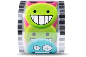 GORGER Folia uszczelniająca do kubków, folia uszczelniająca do mleka, rolka uszczelniająca kubek do herbaty, przezroczysta / uśmiechnięta twarz nadruk zdrowy materiał 3000 filiżanek do bąbelkowej herbaty