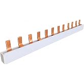 WEBMATEL Bipolar Connection Comb - Easy to Cut - 2P 12 Modules 63A - Length 216 mm