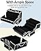 Popamazing Extra Large Space Aluminium Beauty Cosmetic Vanity Case Box for Pro Make Up/Nail Art/Travel/Storage Black