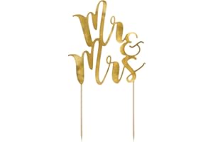 ‎PARTYDECO Tortendeko Hochzeit Mr&Mrs