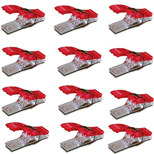 TQWY Lot 50 plástico transparente y rojo Patchwork costura Quilter Holding Wonder clips abrazadera de costura Craft Quilt vinculante (50)