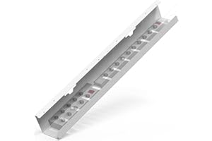 iVengo® XL Kabelkanal Schreibtisch TÜV-geprüft [2x50cm] für ideales Kabelmanagement Schreibtisch - geräumige Kabelführung Schreibtisch [2er Set] - robuste & smarte Kabelwanne Schreibtisch - Weiß