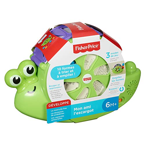 Fisher-Price Mon Ami l'Escargot Jouet Bébé pour Apprendre les Formes, les Chiffres et les Couleurs, avec 10 Musiques, 6 Mois et Plus, FRB87 – Image 9