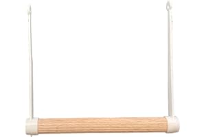NOZAMI - Altalena in Legno per Uccelli, 15 cm, Colore: Bianco