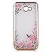 Produktbild Galaxy A7 (2017) A720F Case CoverUposao für Samsung Galaxy A7 (2017) Hülle Bling Diamond Tyrant Gold Geheimer Garten Rosa Schmetterling Blumen Muster Soft TPU Case Silikon Bumper Backcover Schutz Etui Schale Tasche Schutzhülle Handyhülle
