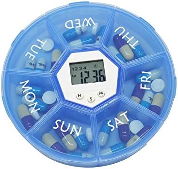 Medication Box Duetec DT-P07 Pill Dispenser. . The Perfect Answer for Portable Electronic Mediation Reminders. Ideal for Home and Travel. Audio Alarm. Easy to Set-Up and Very Reliable.
