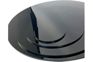 SIGNALÉTIQUE.BIZ FRANCE Verre acrylique noir rond. Disque verre acrylique noir. Cercle acrylique noir. Verre synthétique rond noir. PMMA XT - 10 cm (100 mm) - - 4 mm -