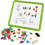 Miniland - Pizarra magnética con números y letras, multicolor (97935)