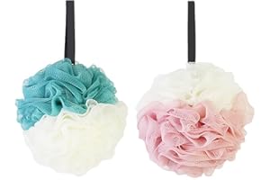 EBHO 2 Pièces Fleur de Douche Eponge Douche Fleur de Douche Lavable Fleur de Bain