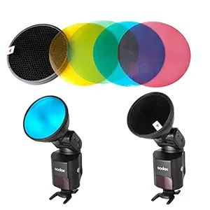 Godox Ad-s11 Color Gel Pack + Reflector Grid Kit for Witstro Flash-ad180 Ad360