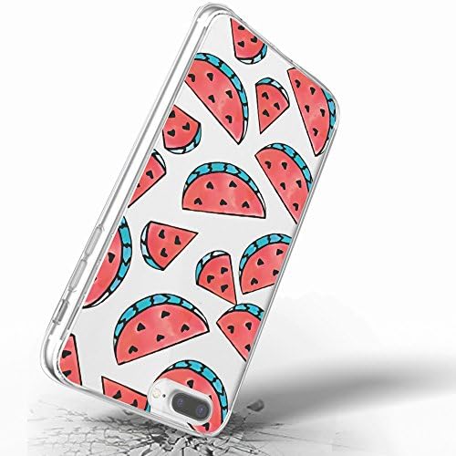 Inonler The delicious summer fruit, the red watermelon, the transparent soft TPU case for iPhone SE, for iPhone 5S,purple case