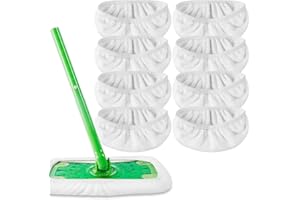 Anttyscar Tücher Wiederverwendbare für Swiffer Sweeper Mop, Pads Reusable Waschbare Nachfüllpacks für Nass- und Trockengebrauch, 8er-Pack Weiß
