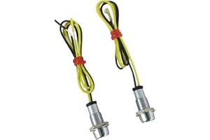 ALCHEMY PARTS Motorbike Car LED Indicators or Mini Micro Dashboard Display Turn Signal Flasher Blinker Marker Lights Pick Up Van 4x4 Custom Car in Chrome