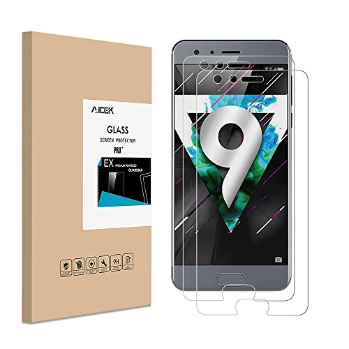  2-Pack  Protector de Pantalla Honor 9  AICEK Cristal Templado para Huawei Honor 9 Vidrio Templado Honor 9 Cristal Screen Protector