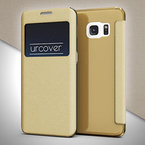 URCOVER Samsung Galaxy S6 Edge Plus Carcasa Protectora Plastico TPU en Champa a Oro Funda con Ventana Flip Case Wallet Cover Estuche Smartphone URCOVER Samsung Galaxy S6 Edge Plus Carcasa Protectora Plastico TPU en Champa a Oro Funda con Ventana Flip Case Wallet Cover Estuche Smartphone