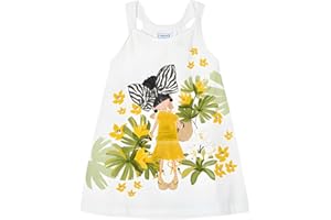 MAYORAL Vestido Niña Verano –Sin Mangas – Vestido Playero para Niña – Ropa de Regalo-rallado – para niñas de 2 años a 8 años