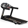 Let's Play® 4HP Peak Motorized Treadmill for Home Gym Workout, Manual Incline Foldable Running Machine, 110Kg User Weight, Max Speed 12 km/hr, Bluetooth Speaker, LCD Display - 1 Year Warranty