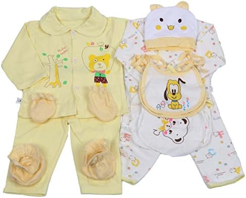Jinyouju Newborn Baby Clothes Unisex Essential Layette Set 18pcs Cute Infant Rompers 0-3 Months