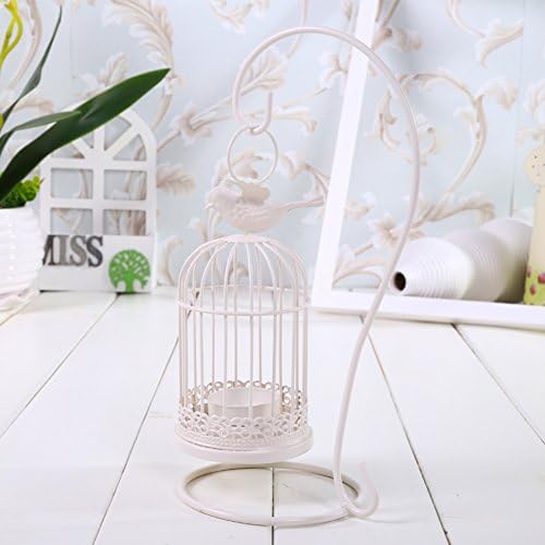 Candle holder retro hanging lights iron birdcage candlestick creative home decoration romantic wedding props-A