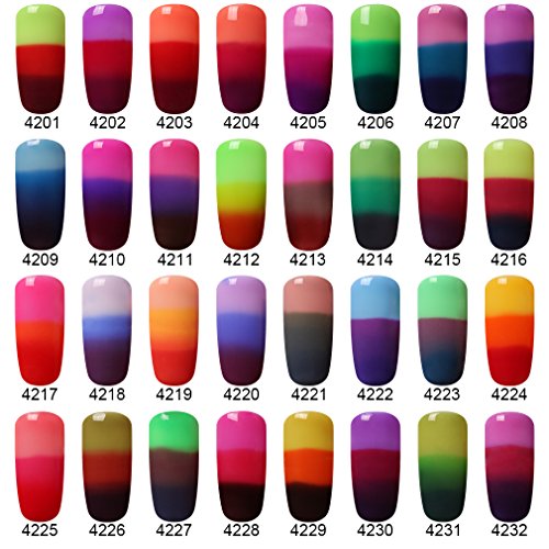 Elite99 UV Nagellack Gel Polish Chamäleon Thermo Effekt Farbwechselnd Nail Art Geschenk (10x Stueck) - 2