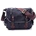 Produktbild REALIKE Damen Schultertasche Vintage Canvas Ledertasche Schule Umhängetasche Anti Diebstahl Kraftpapier Strandtasche Neutral Beuteltasche Billige Stroh Taschen Reisetaschen (Schwarz, M)
