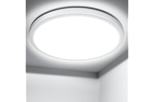 Lepro Bathroom Light, 18W 1800lm LED Ceiling Light, Waterproof IP44, 2.6cm Ultra-thin, 5000K, Round, Modern Flush Ceiling Lighting for Bathroom, Kitchen, Bedroom, Hallway, Utility Room and More, Ø22cm