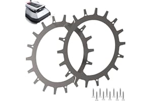 BENGS MODELLBAU Punte per Ecovacs Goat – Acciaio inossidabile – fori per viti abbassati – 12 viti in acciaio inox – Miglioramento della trazione per robot tosaerba – Tagliaerba robot diametro esterno 235 mm