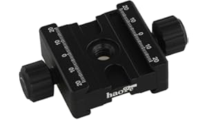 Haoge CP-50BII Pince Double à dégagement Rapide pour Rail Arca Swiss RRS Benro 50 mm