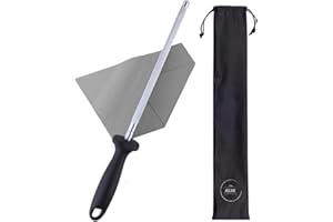 IELEK Hanging Sharpening Steel Rod Set - 33cm Kitchen Knife Sharpener,Cleaning Cloth and Luxury Carry Bag for Kitchen,Butcher,Chef Knives
