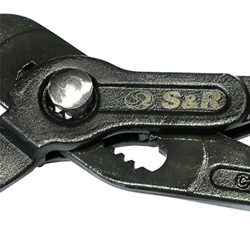 S&R Wasserpumpenzange mit Schnelleinstellung-Mechanismus 240x30mm, CR-V, doppelt ummantelte Griffe - 4