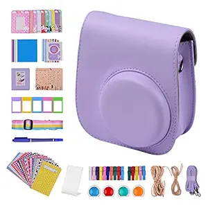 Honeytecs 12-in-1 Instant Camera Accessories Bundle Kit Compatible with Fujifilm Instax Mini 11 Including Camera Bag/Camera Strap/Photo Album/Photo Clips/Photo Frame/Hanging String/Stickers