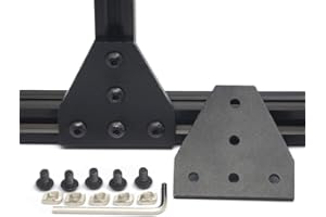 Iverntech 8 placas de conexión en forma de T con 40 tuercas M5T + 40 tornillos M5 + 1 llave para perfil de extrusión de aluminio estándar con ranura de 6 mm 2020